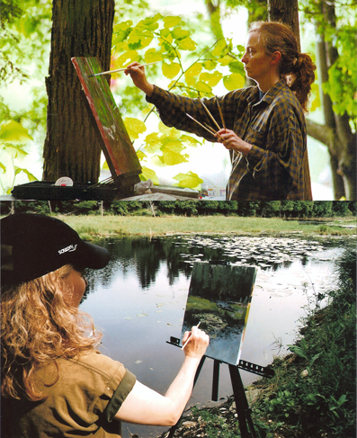 Photos of Catherine Painting: Top photo by Paul Duchene. Bottom photo by David Ambrose.